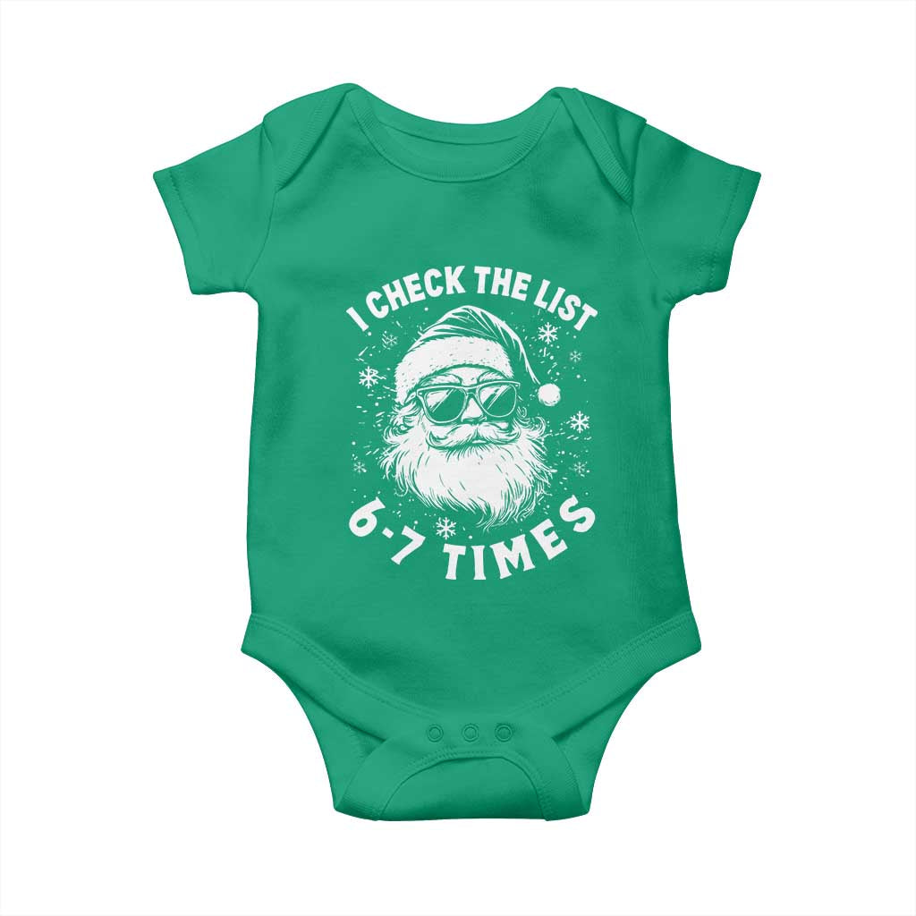 67 Meme Christmas Santa Baby Onesie Funny I Check The List 67 Times - Wonder Print Shop