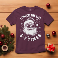 67 Meme Christmas Santa T Shirt Funny I Check The List 67 Times - Wonder Print Shop