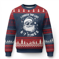 67 Meme Xmas Santa Ugly Christmas Sweater Funny I Check The List 67 Times - Wonder Print Shop