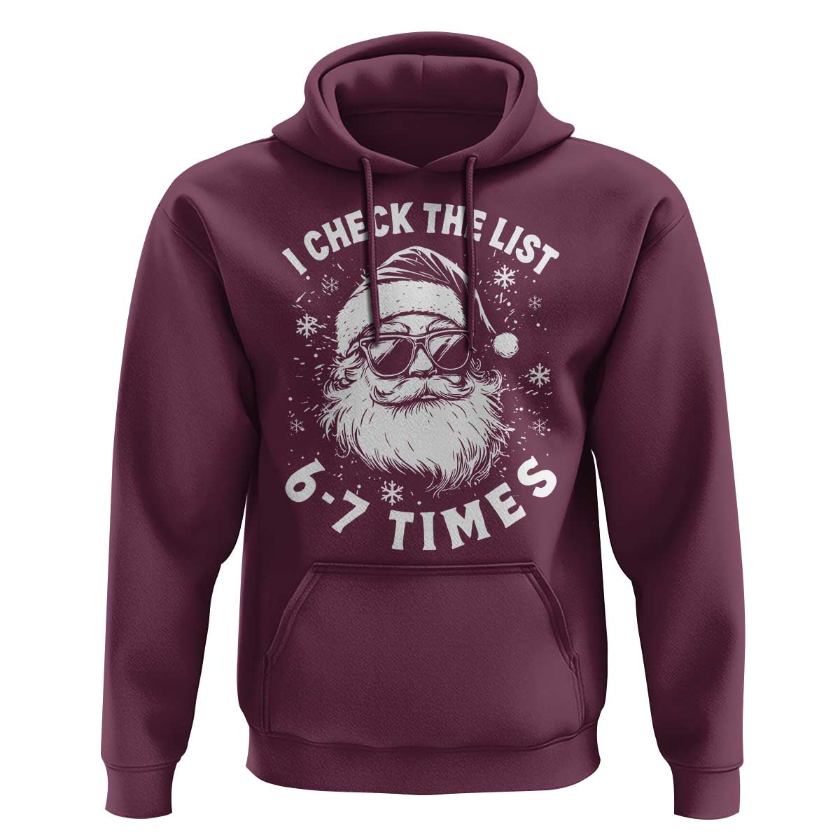 67 Meme Christmas Santa Hoodie Funny I Check The List 67 Times - Wonder Print Shop