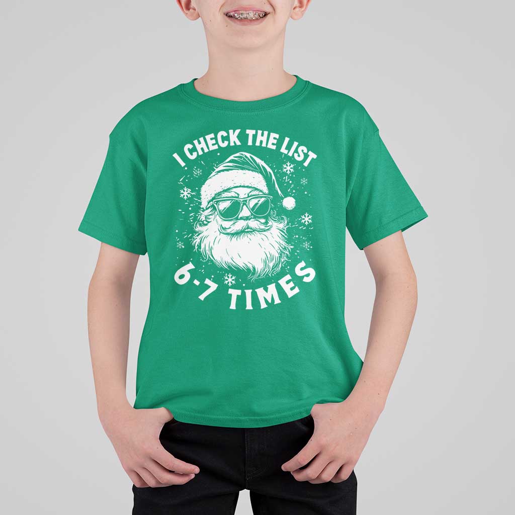 67 Meme Christmas Santa T Shirt For Kid Funny I Check The List 67 Times - Wonder Print Shop