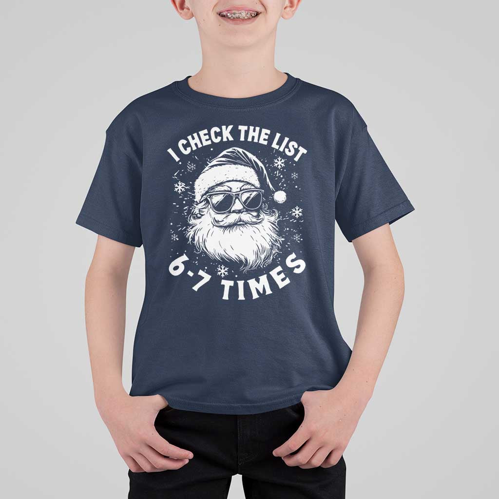 67 Meme Christmas Santa T Shirt For Kid Funny I Check The List 67 Times - Wonder Print Shop