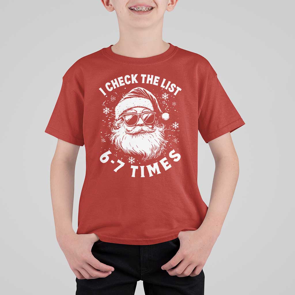 67 Meme Christmas Santa T Shirt For Kid Funny I Check The List 67 Times - Wonder Print Shop