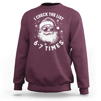 67 Meme Christmas Santa Sweatshirt Funny I Check The List 67 Times - Wonder Print Shop
