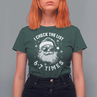 67 Meme Christmas Santa T Shirt For Women Funny I Check The List 67 Times - Wonder Print Shop