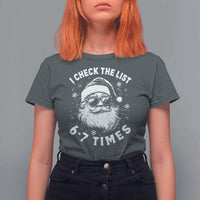 67 Meme Christmas Santa T Shirt For Women Funny I Check The List 67 Times - Wonder Print Shop