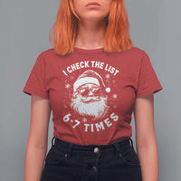 67 Meme Christmas Santa T Shirt For Women Funny I Check The List 67 Times - Wonder Print Shop