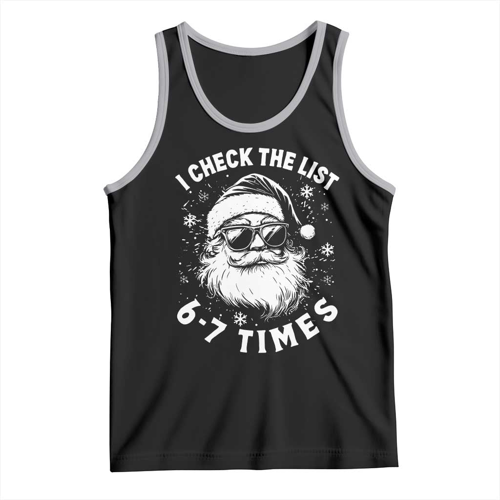 67 Meme Christmas Santa Tank Top Funny I Check The List 67 Times - Wonder Print Shop