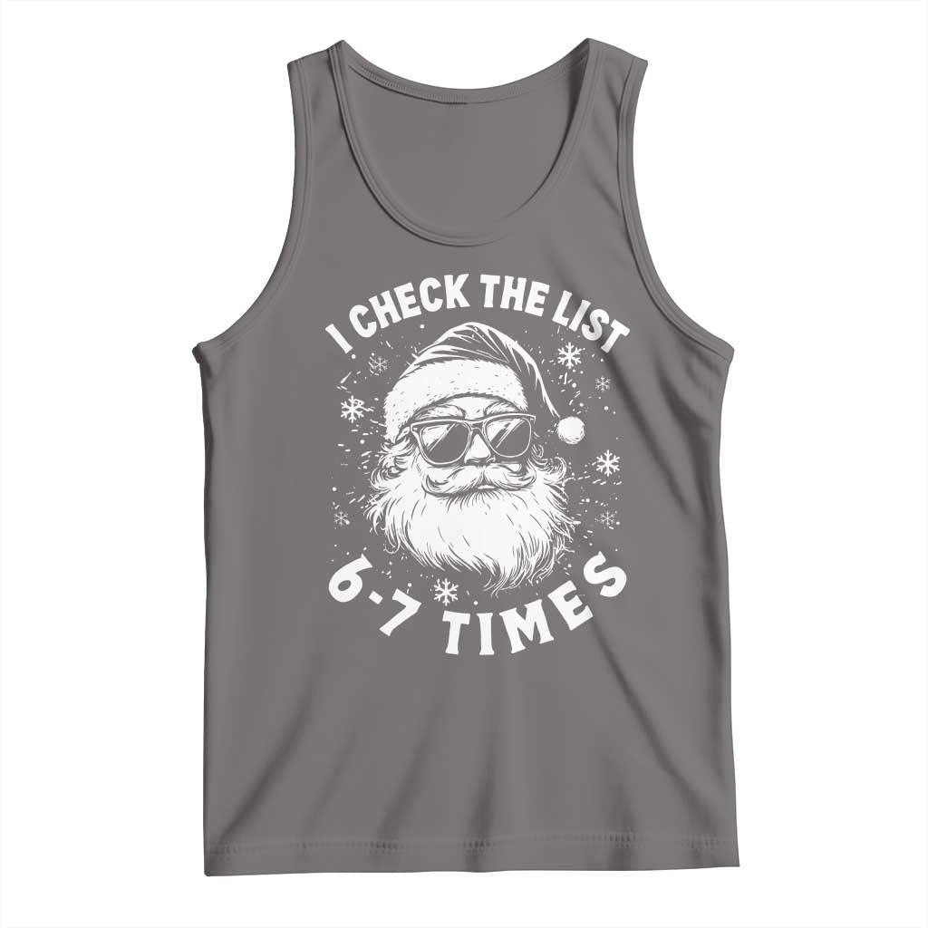 67 Meme Christmas Santa Tank Top Funny I Check The List 67 Times - Wonder Print Shop