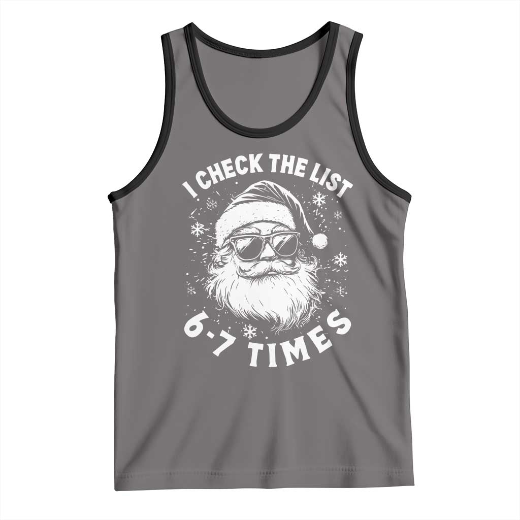 67 Meme Christmas Santa Tank Top Funny I Check The List 67 Times - Wonder Print Shop
