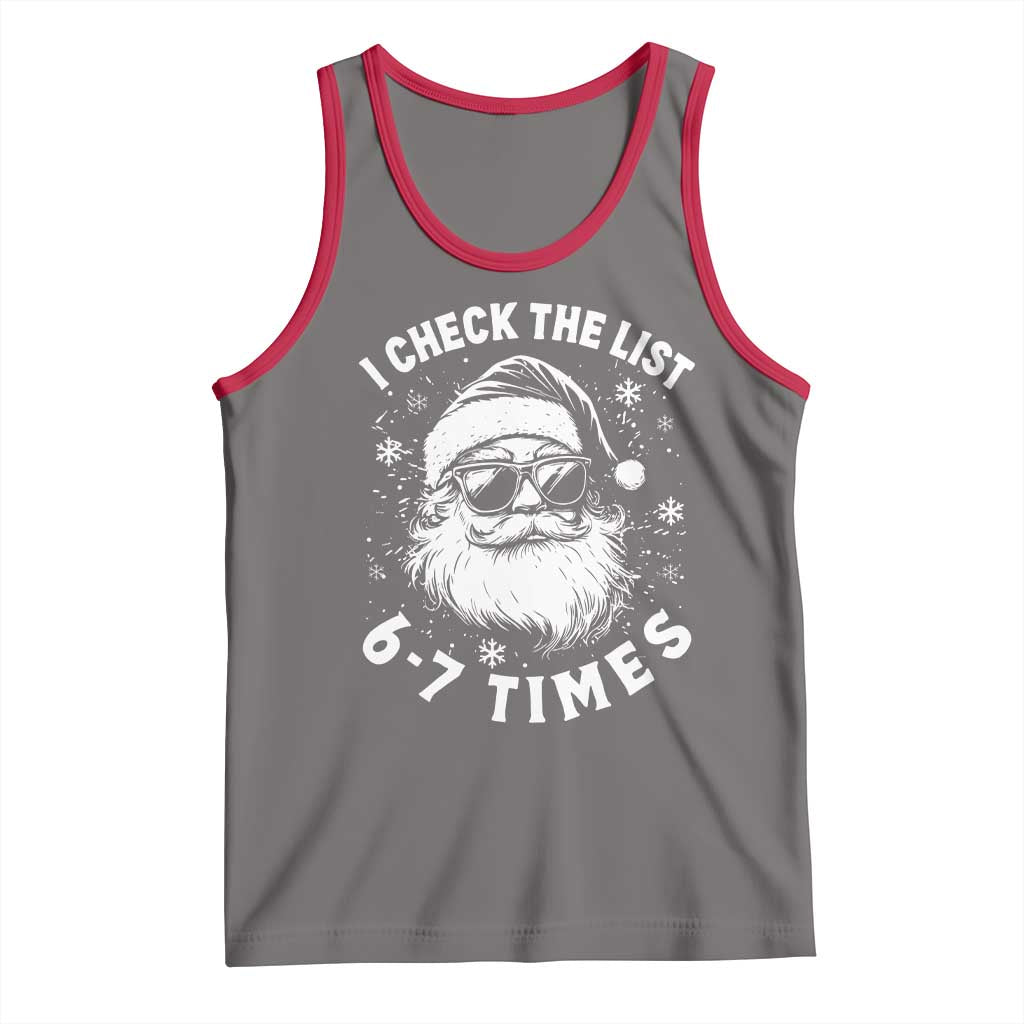 67 Meme Christmas Santa Tank Top Funny I Check The List 67 Times - Wonder Print Shop
