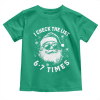 67 Meme Christmas Santa Toddler T Shirt Funny I Check The List 67 Times - Wonder Print Shop