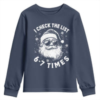 67 Meme Christmas Santa Youth Sweatshirt Funny I Check The List 67 Times - Wonder Print Shop