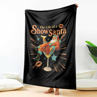 The Life Of The Show Santa Throw Blanket Funny Christmas Orange Santa - Wonder Print Shop