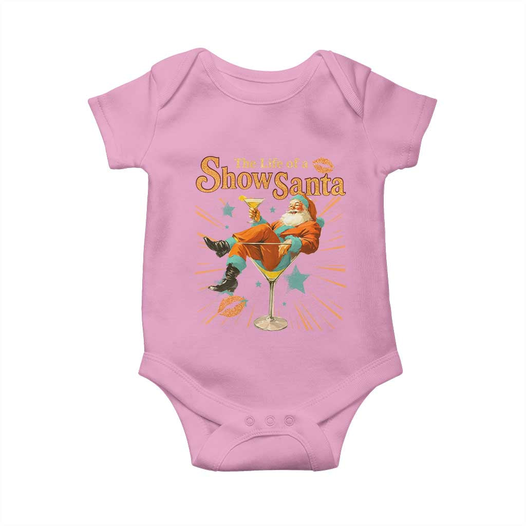 The Life Of The Show Santa Baby Onesie Funny Christmas Orange Santa - Wonder Print Shop