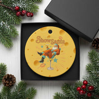 The Life Of The Show Santa Ceramic Ornament Funny Christmas Orange Santa - Wonder Print Shop