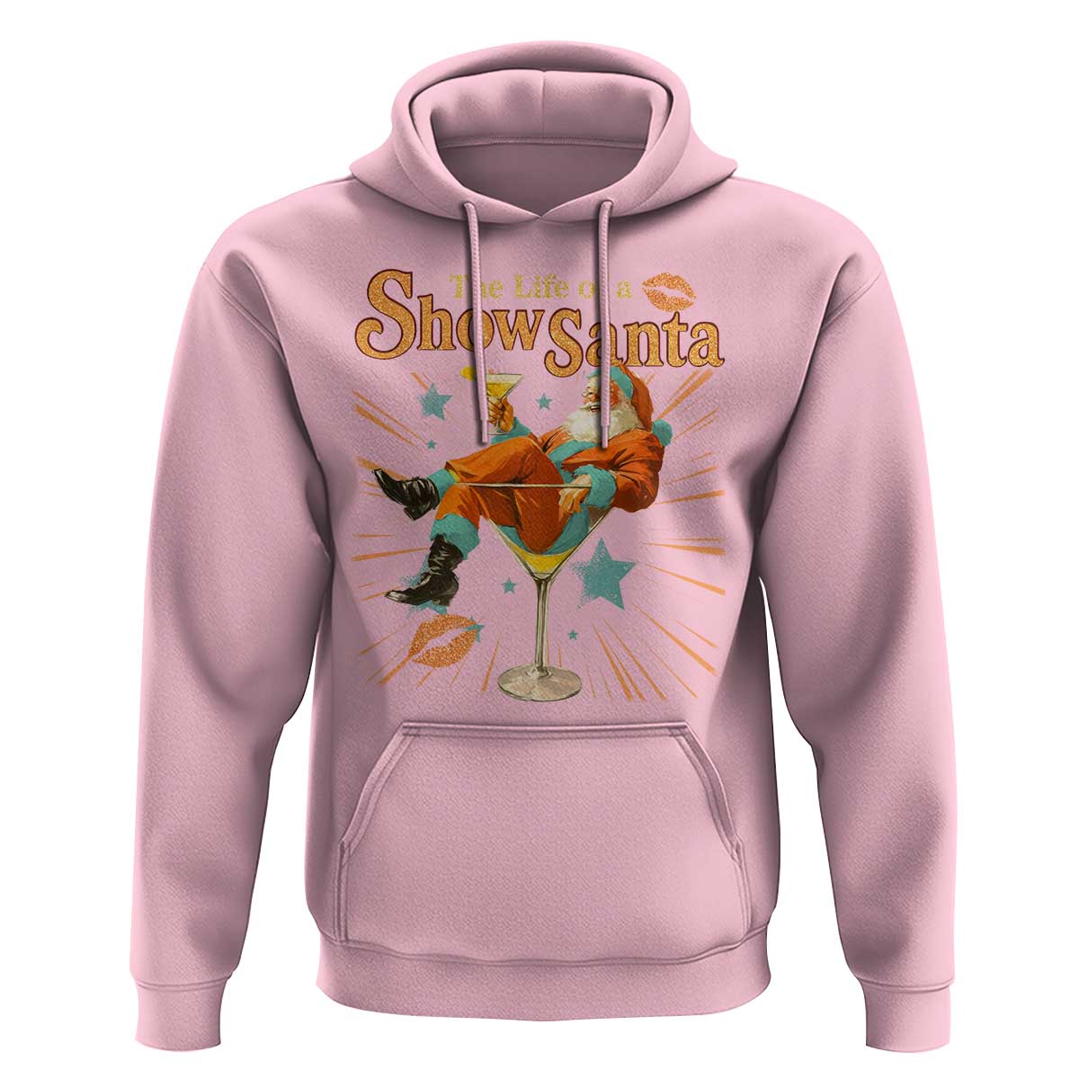 The Life Of The Show Santa Hoodie Funny Christmas Orange Santa - Wonder Print Shop