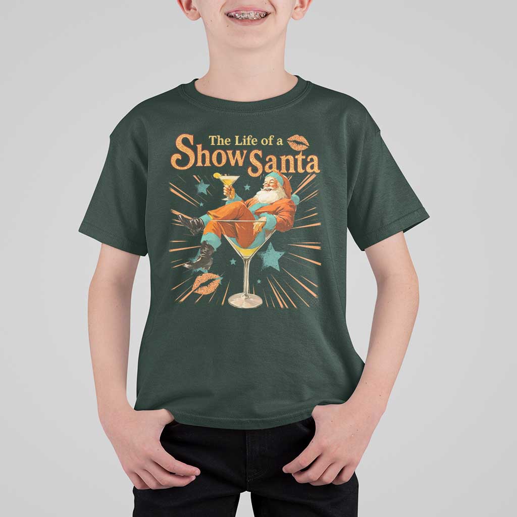 The Life Of The Show Santa T Shirt For Kid Funny Christmas Orange Santa - Wonder Print Shop