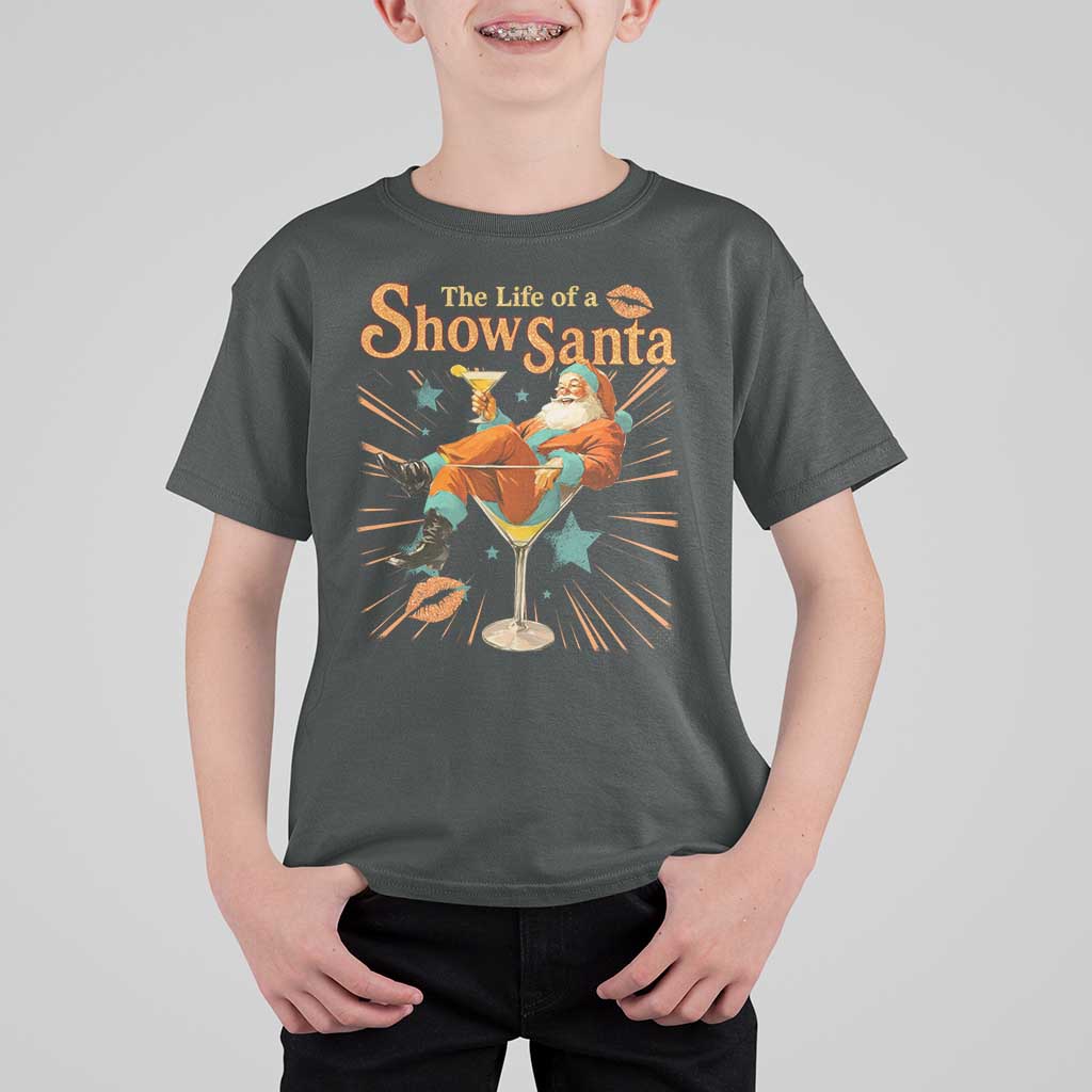 The Life Of The Show Santa T Shirt For Kid Funny Christmas Orange Santa - Wonder Print Shop