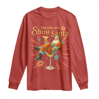 The Life Of The Show Santa Long Sleeve Shirt Funny Christmas Orange Santa - Wonder Print Shop