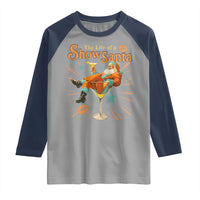 The Life Of The Show Santa Raglan Shirt Funny Christmas Orange Santa - Wonder Print Shop