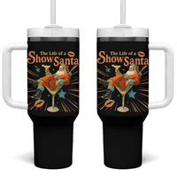 The Life Of The Show Santa Tumbler With Handle Funny Christmas Orange Santa - Wonder Print Shop