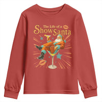 The Life Of The Show Santa Youth Sweatshirt Funny Christmas Orange Santa - Wonder Print Shop