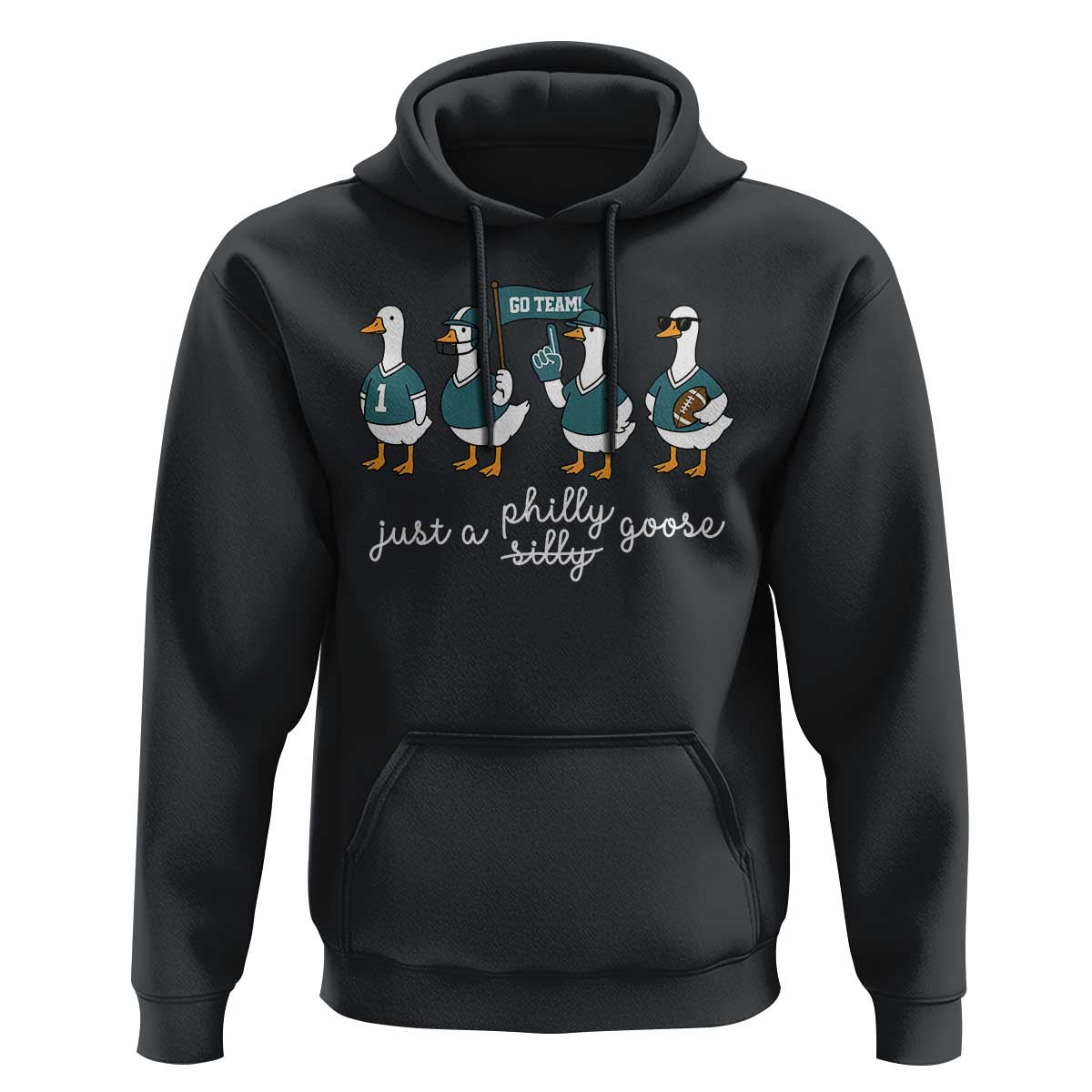 Just A Philly Goose Hoodie Funny Philadelphia Fan Silly Gooses Game Day - Wonder Print Shop