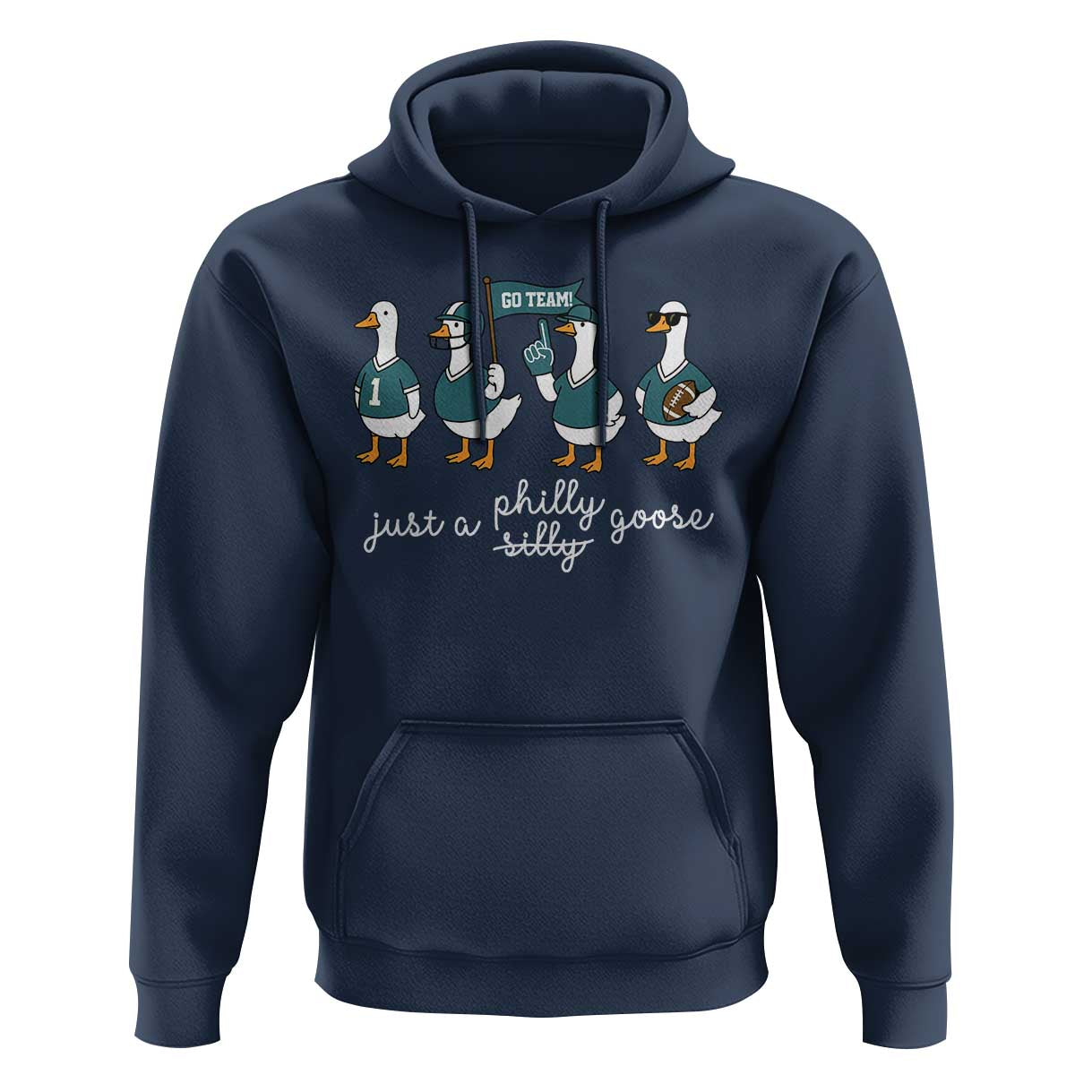 Just A Philly Goose Hoodie Funny Philadelphia Fan Silly Gooses Game Day - Wonder Print Shop