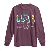 Just A Philly Goose Long Sleeve Shirt Funny Philadelphia Fan Silly Gooses Game Day - Wonder Print Shop