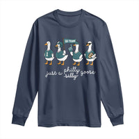 Just A Philly Goose Long Sleeve Shirt Funny Philadelphia Fan Silly Gooses Game Day - Wonder Print Shop