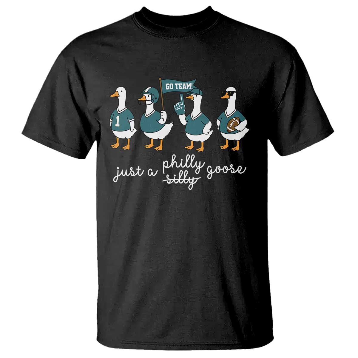 Just A Philly Goose T Shirt Funny Philadelphia Fan Silly Gooses Game Day - Wonder Print Shop