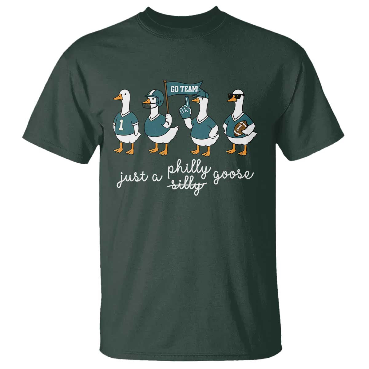 Just A Philly Goose T Shirt Funny Philadelphia Fan Silly Gooses Game Day - Wonder Print Shop