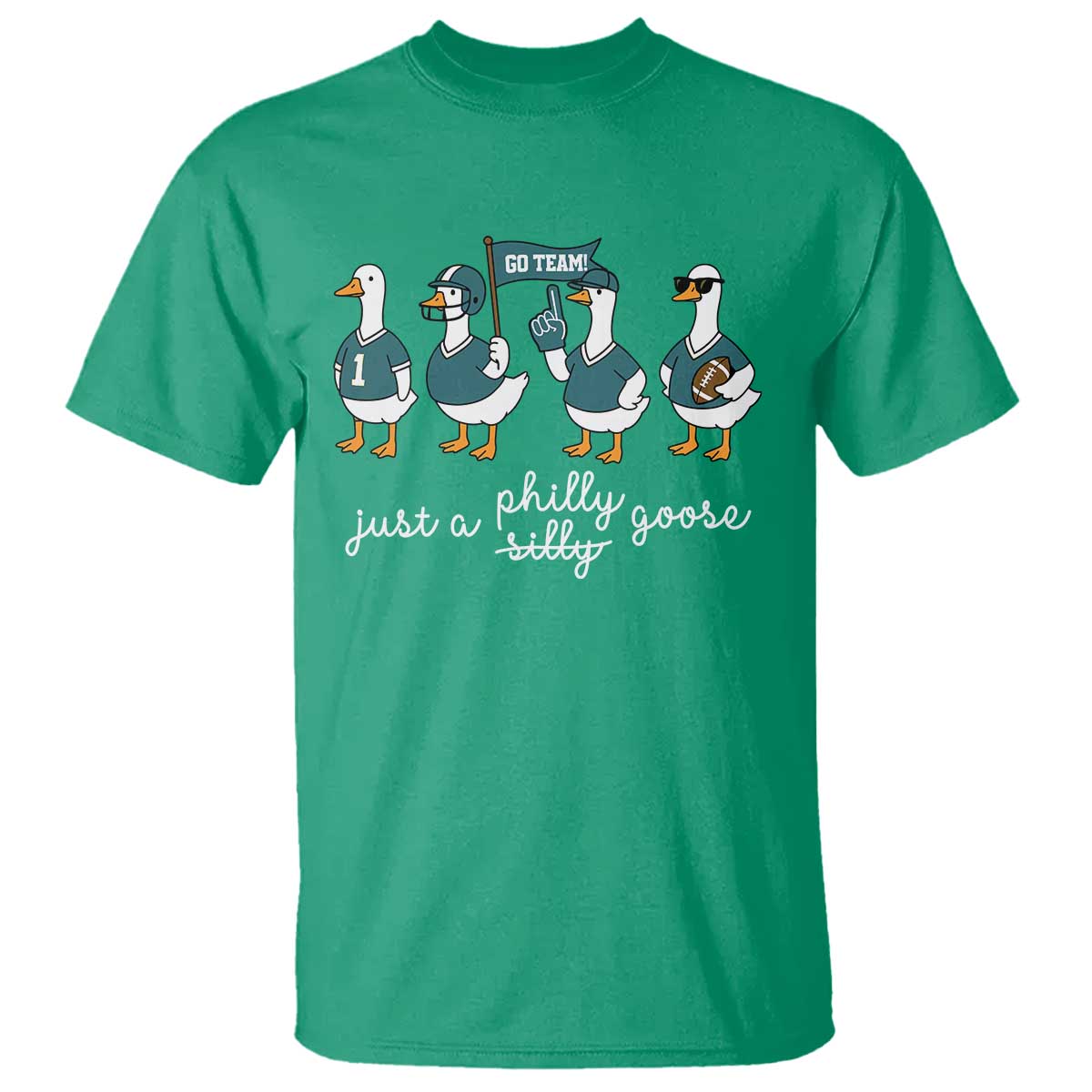 Just A Philly Goose T Shirt Funny Philadelphia Fan Silly Gooses Game Day - Wonder Print Shop