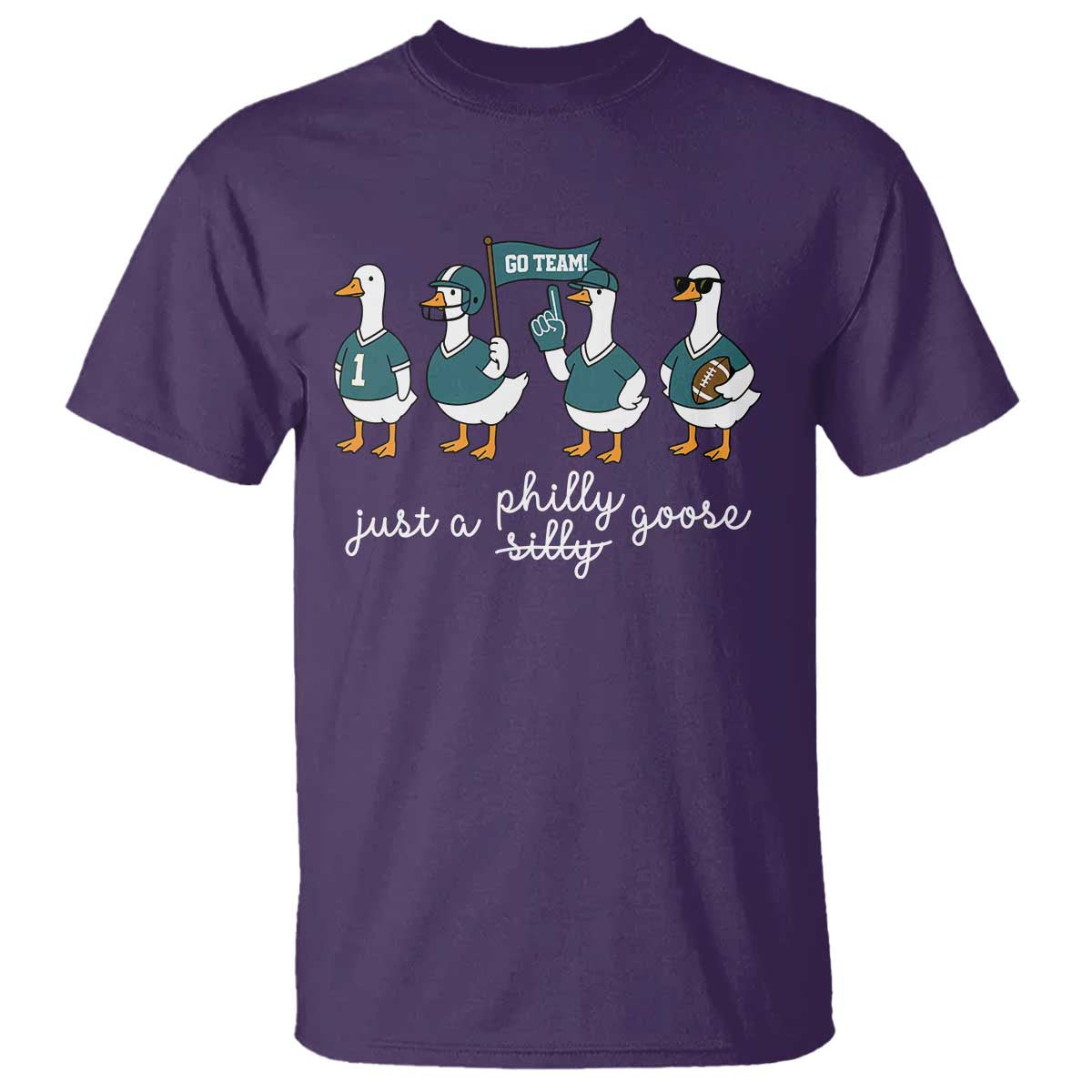 Just A Philly Goose T Shirt Funny Philadelphia Fan Silly Gooses Game Day - Wonder Print Shop