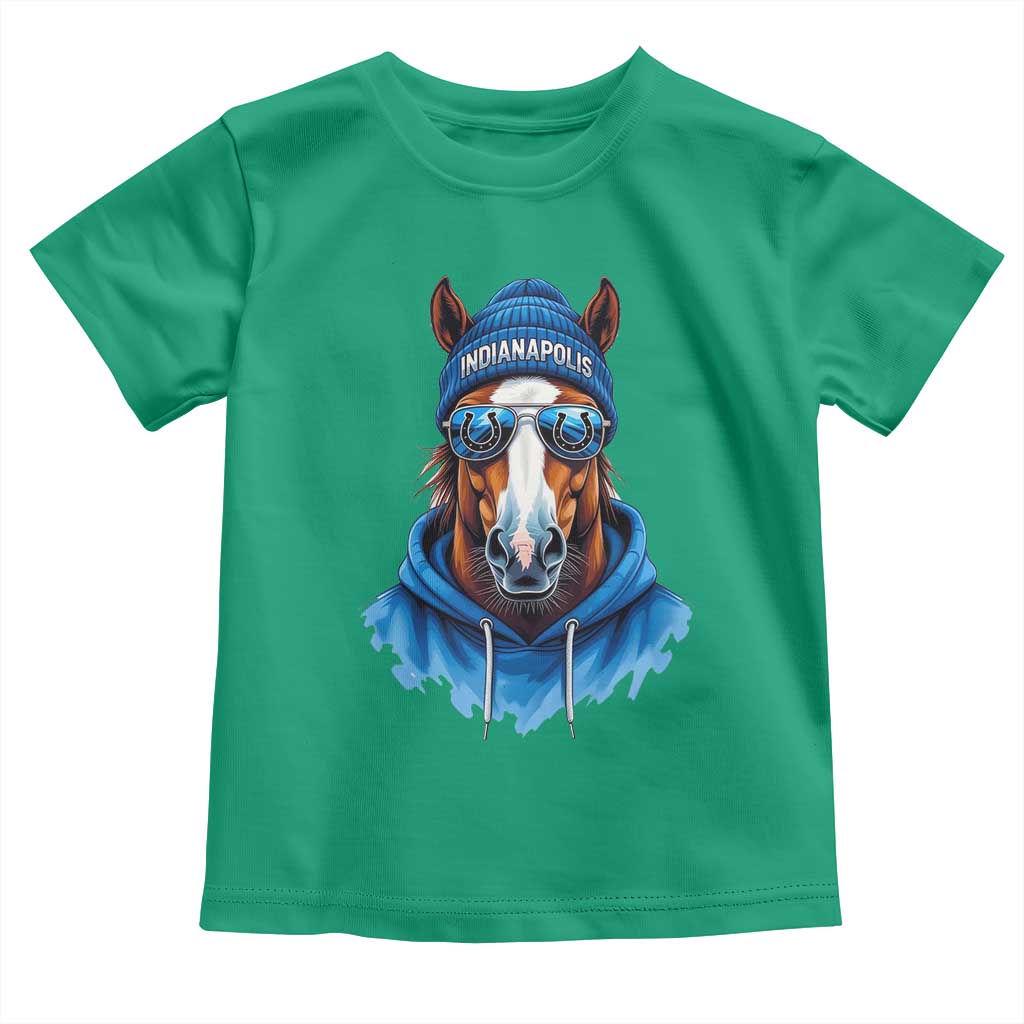 Indianapolis Fan Toddler T Shirt Blue Horse Sports Lover Game Day - Wonder Print Shop