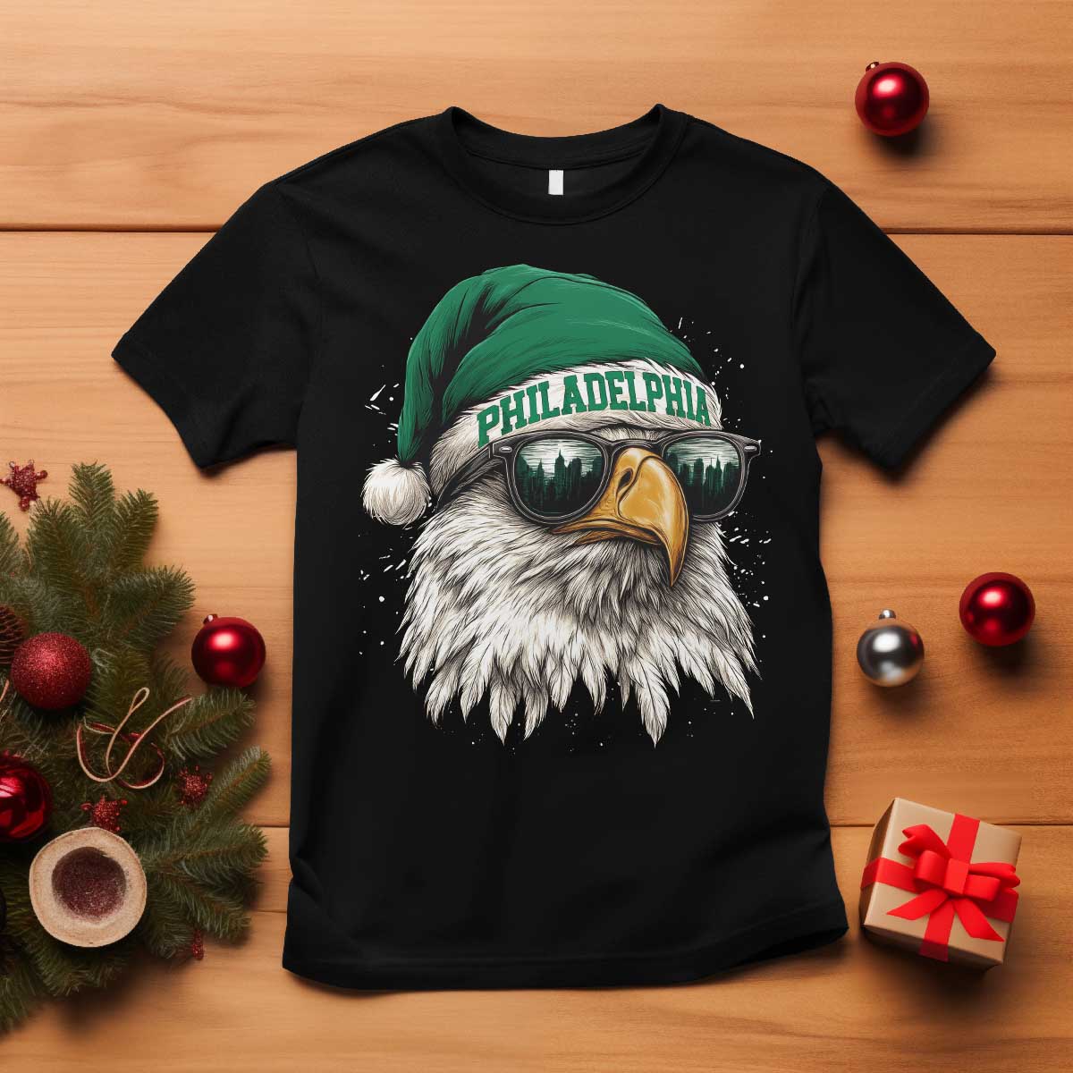 Christmas Philadelphia Fan T Shirt Funny Santa Eagles Sport Philly Fan - Wonder Print Shop