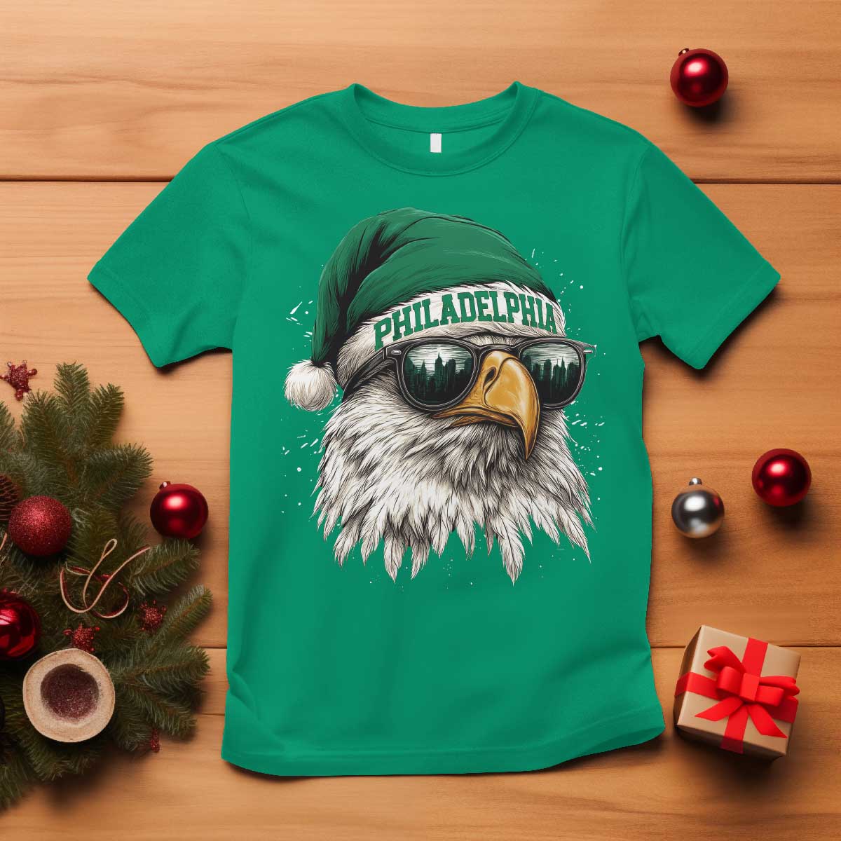 Christmas Philadelphia Fan T Shirt Funny Santa Eagles Sport Philly Fan - Wonder Print Shop