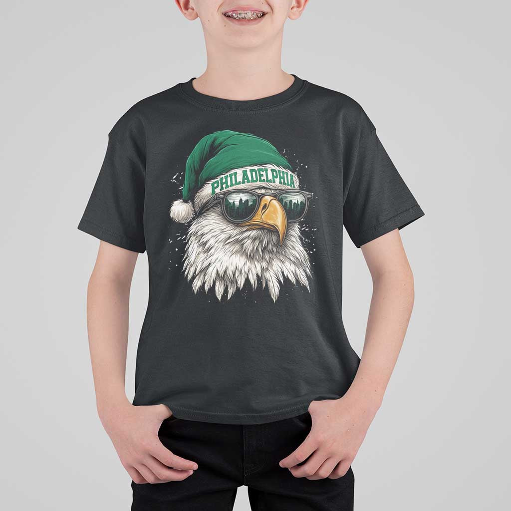 Christmas Philadelphia Fan T Shirt For Kid Funny Santa Eagles Sport Philly Fan - Wonder Print Shop
