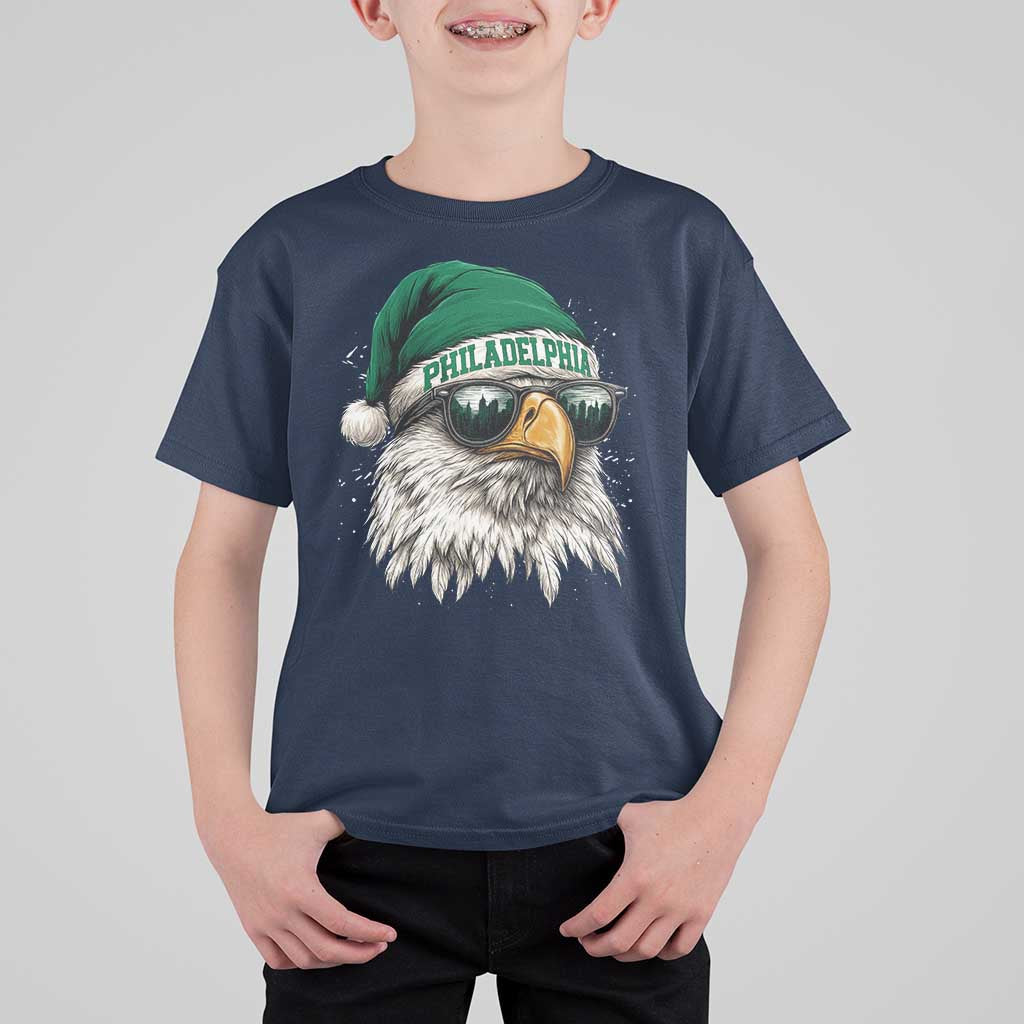 Christmas Philadelphia Fan T Shirt For Kid Funny Santa Eagles Sport Philly Fan - Wonder Print Shop