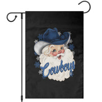 Christmas Cowboys Fan Garden Flag Funny Xmas American Football Blue Santa - Wonder Print Shop