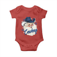 Christmas Cowboys Fan Baby Onesie Funny Xmas American Football Blue Santa - Wonder Print Shop