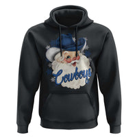 Christmas Cowboys Fan Hoodie Funny Xmas American Football Blue Santa - Wonder Print Shop