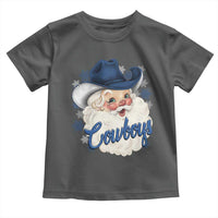 Christmas Cowboys Fan Toddler T Shirt Funny Xmas American Football Blue Santa - Wonder Print Shop