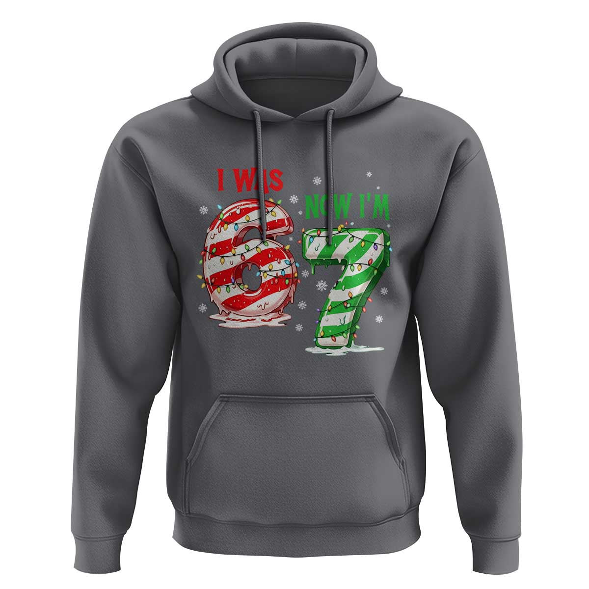 Funny 67 Meme 7 Year Old Birthday Christmas Hoodie I Was 6 Now I Am 7 Brainrot - Wonder Print Shop