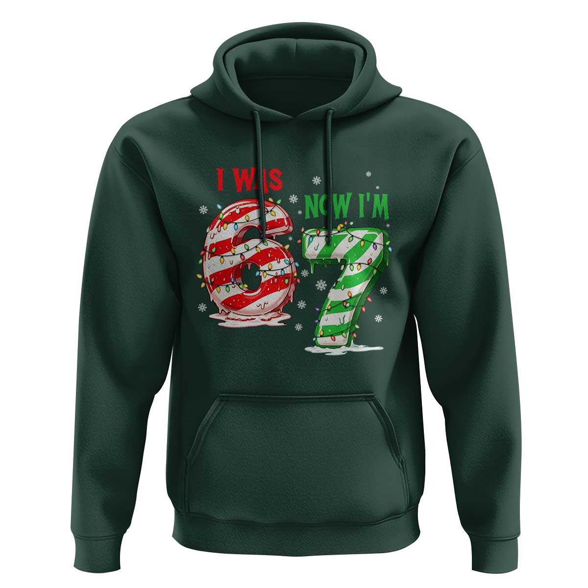 Funny 67 Meme 7 Year Old Birthday Christmas Hoodie I Was 6 Now I Am 7 Brainrot - Wonder Print Shop
