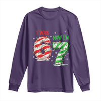 Funny 67 Meme 7 Year Old Birthday Christmas Long Sleeve Shirt I Was 6 Now I Am 7 Brainrot - Wonder Print Shop