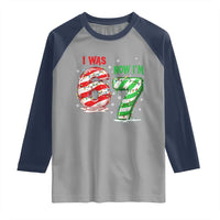 Funny 67 Meme 7 Year Old Birthday Christmas Raglan Shirt I Was 6 Now I Am 7 Brainrot - Wonder Print Shop