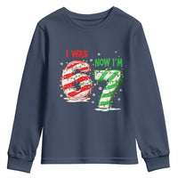 Funny 67 Meme 7 Year Old Birthday Christmas Youth Sweatshirt I Was 6 Now I Am 7 Brainrot - Wonder Print Shop