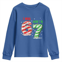 Funny 67 Meme 7 Year Old Birthday Christmas Youth Sweatshirt I Was 6 Now I Am 7 Brainrot - Wonder Print Shop